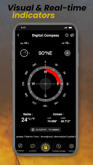 Qibla Compass: 3D Compass App Screenshot 3