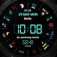 Retro LCD Black watch face
