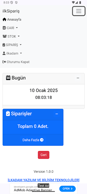 ilkSipariş - Sipariş Yönetimi Screenshot 1
