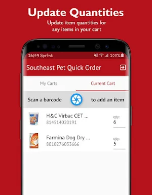 Southeast Pet Quick Order Screenshot 3