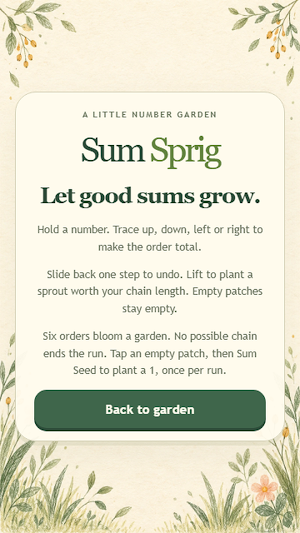 Sum Sprig Screenshot 2