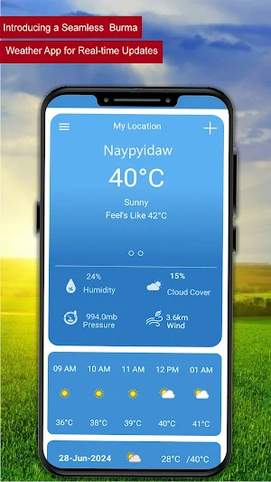 Myanmar Weather Forecast Screenshot 1