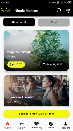 Raw Fitness App Screenshot 1