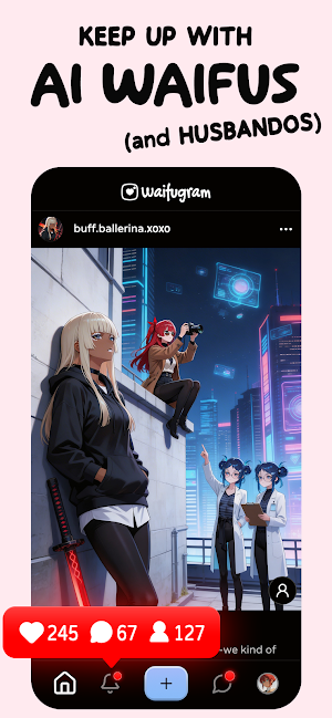 Waifugram: AI Anime Social Screenshot 1
