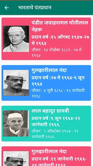 Indian Prime Ministers Screenshot 2