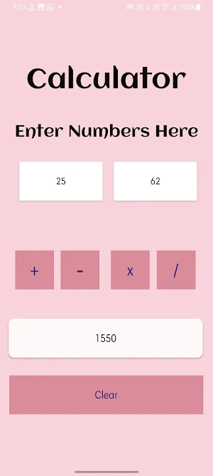 Simple Calculator: by Shreya Screenshot 1