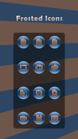 Frosted Bronze On Blue Icons Screenshot 1