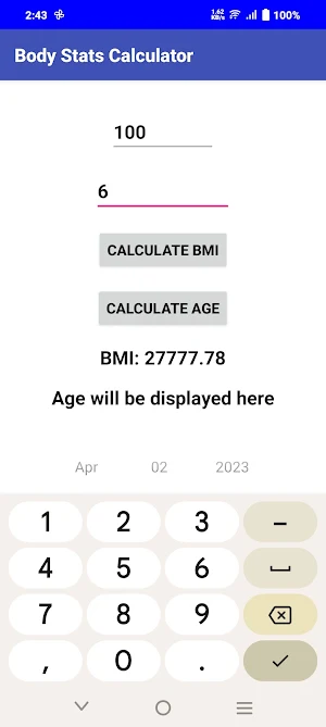 Body Stats Calculator Screenshot 2