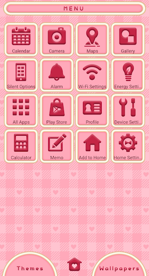 Gingham Hearts Theme +HOME Screenshot 1