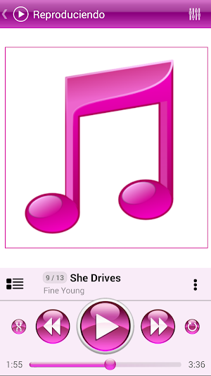 SKIN PLAYERPRO V3 AERO PINK WHITE Screenshot 0