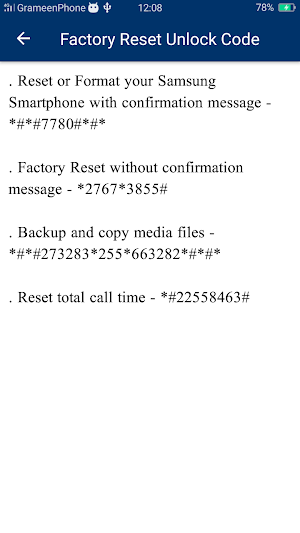 Samsung Unlock Codes Guide Screenshot 3