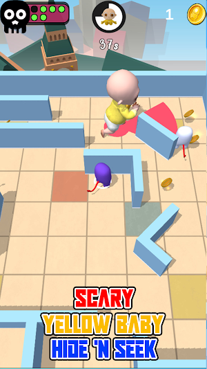 Yellow Scary Baby, Hide & Seek Screenshot 1