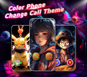 Call Screen Theme: Color Phone Screenshot 0