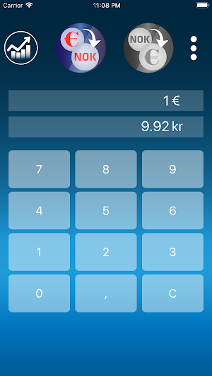 Norwegian krone to Euro converter Screenshot 0