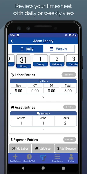Traqspera Timesheets Screenshot 3