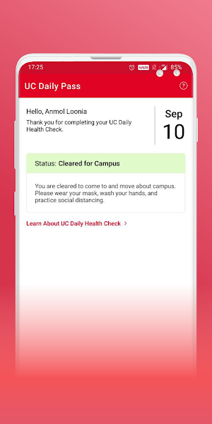 UC COVID Check Screenshot 3