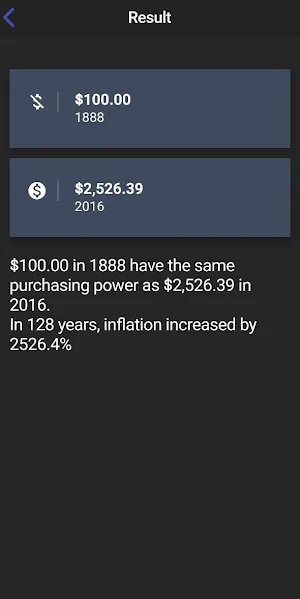 Inflation Calculator Screenshot 3
