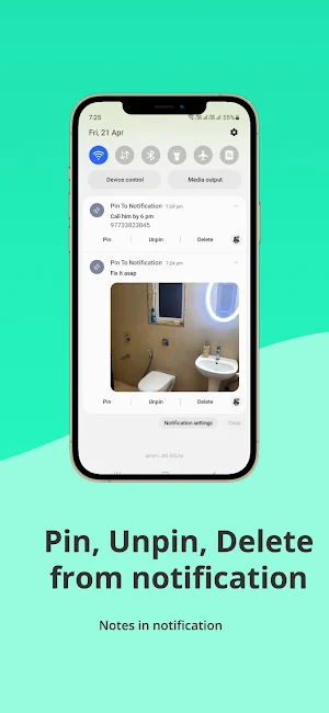 Pin To Notification Screenshot 2
