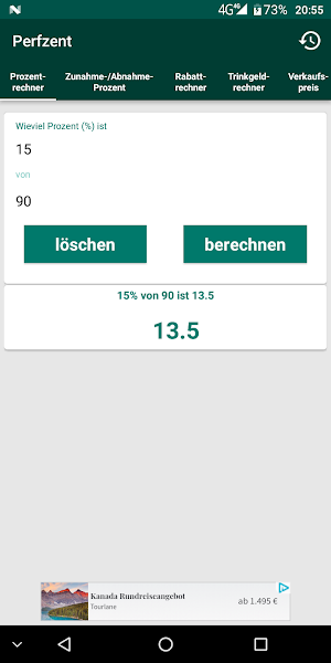 Prozentrechner, Prozentrechnen Screenshot 0