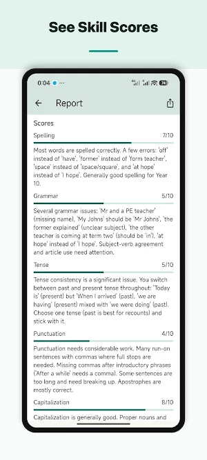 Peck Check: Writing Feedback Screenshot 3