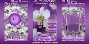 White Orchids 3D Next Launcher Screenshot 1