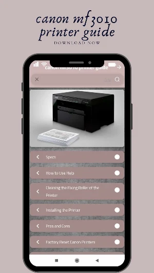 Canon mf3010 printer guide Screenshot 1