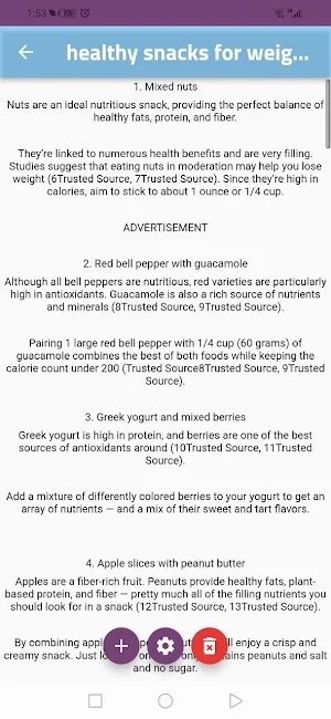 healthy snacks for weight loss Screenshot 1