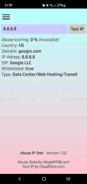 Abuse IP-Test Screenshot 0
