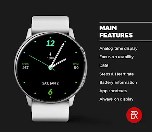 Space Green Watch Face Screenshot 1