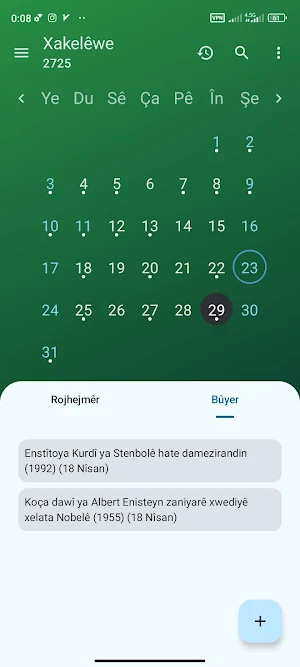 Kurdish Calendar Screenshot 2