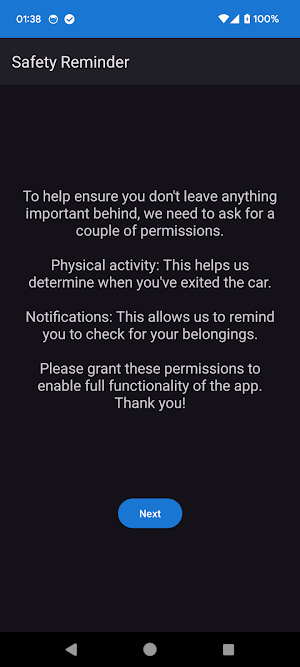 Safety Reminder Screenshot 0