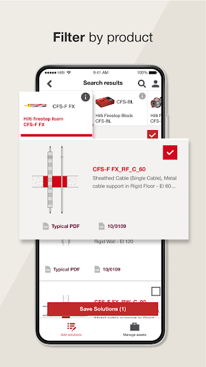 Hilti: Firestop Selector Screenshot 2