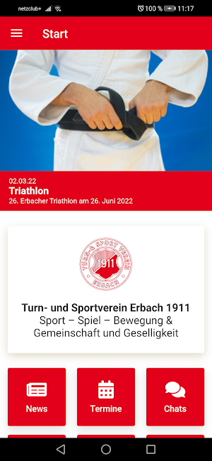 TSV Erbach 1911 e. V. Screenshot 0