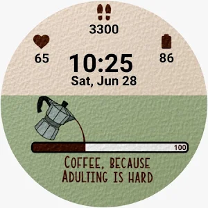 Coffee Recharge watch face Screenshot 3