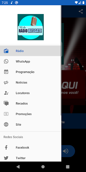 Web Rádio Resgate Screenshot 1