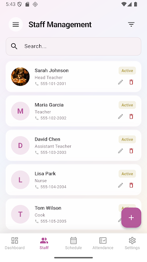 Childcare Team Planner Screenshot 1