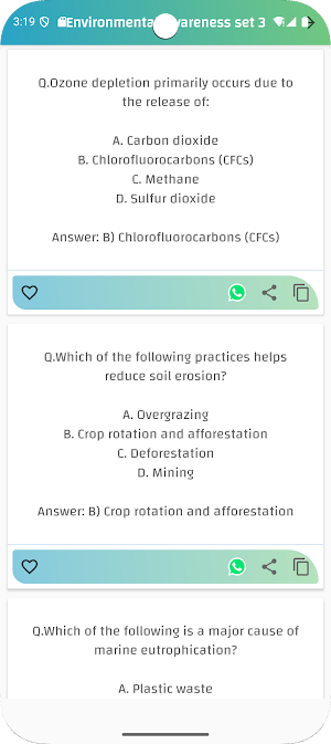 Environmental Awareness MCQ Screenshot 2