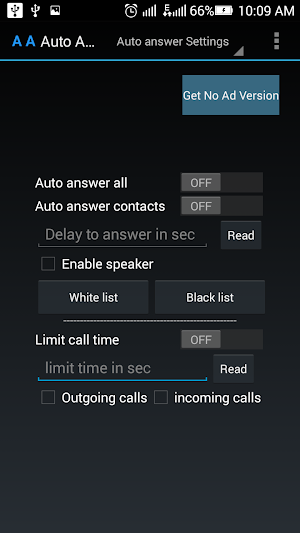 Auto Answer Limit CallTime Pro Screenshot 3