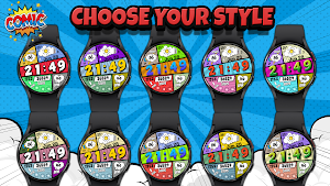 Comic Wooo Digital Watch Face Screenshot 0