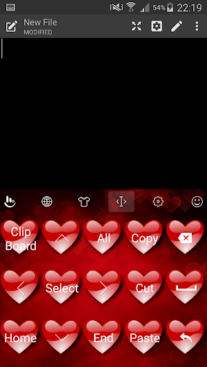 Keyboard Theme V Love Hearts Screenshot 2