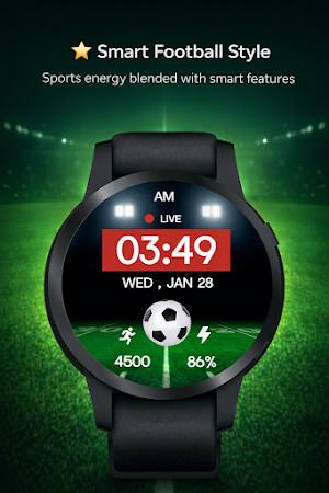 Football Live DigitalWatchFace Screenshot 2