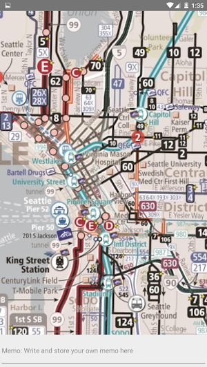 SEATTLE METRO RAIL BUS MAP Screenshot 2