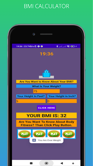 Bmi calculator Screenshot 2