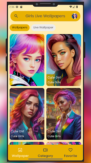 Cute Girls Live Wallpapers Screenshot 0