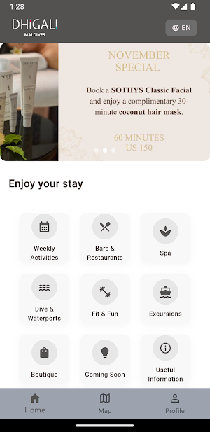 Dhigali Maldives App Screenshot 1