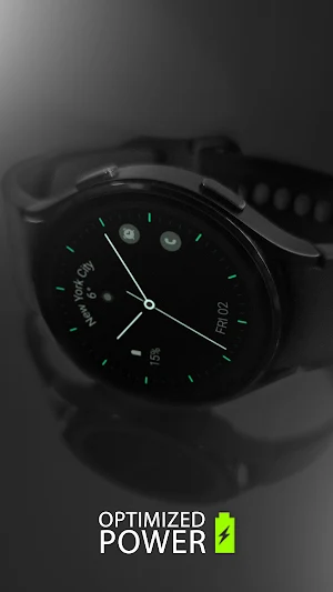Minimal black v23 watch face Screenshot 1