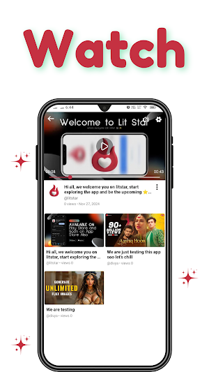 Lit Star: Watch, Share, Earn Screenshot 1