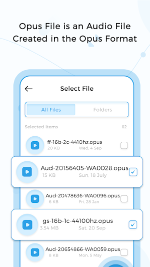 Opus To Mp3 Converter & Player Screenshot 1