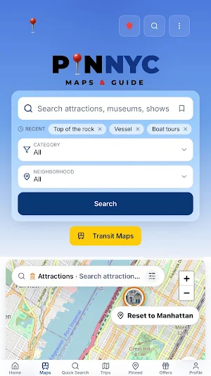 Pin: NYC Map & Travel Guide Screenshot 0