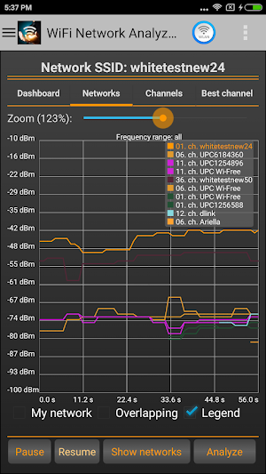 WiFi Analyzer Classic Screenshot 1
